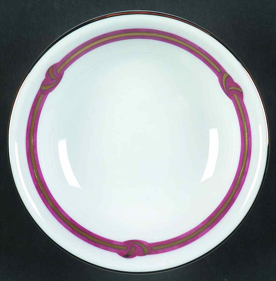 Rubanea Red Coupe Bone Bowl by Christofle-1