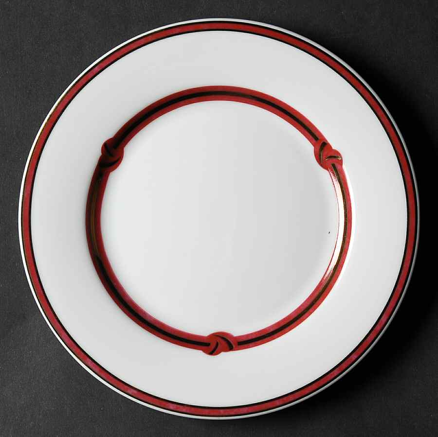 Rubanea Red Bread & Butter Plate by Christofle-1