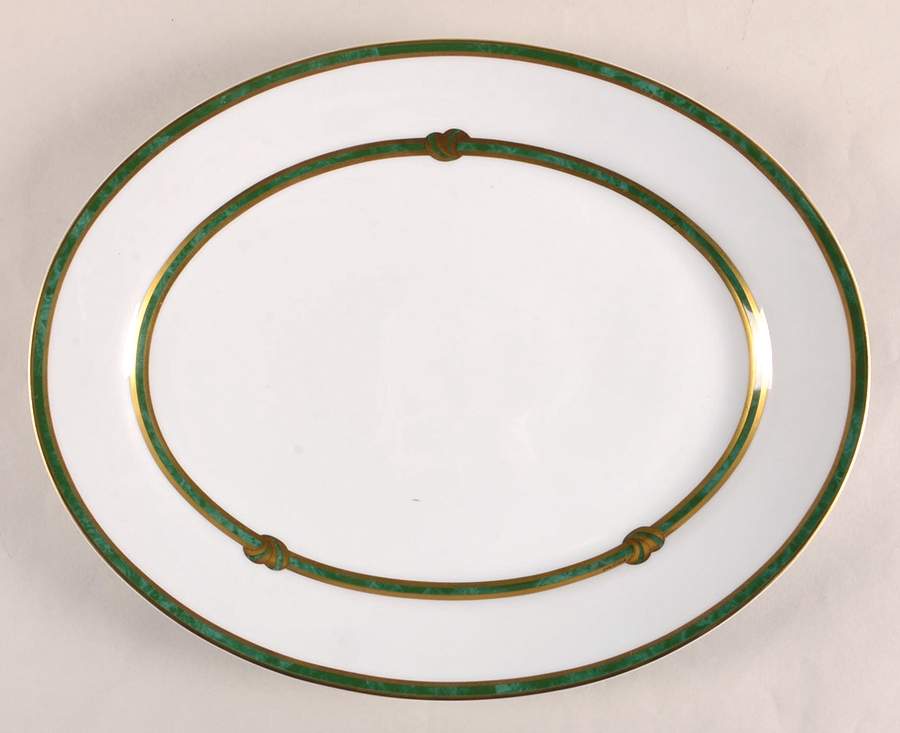 Ruban Vert 15" Oval Serving Platter by Christofle-1