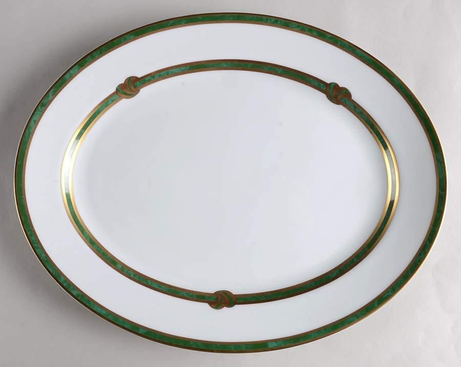 Ruban Vert 13" Oval Serving Platter by Christofle-1