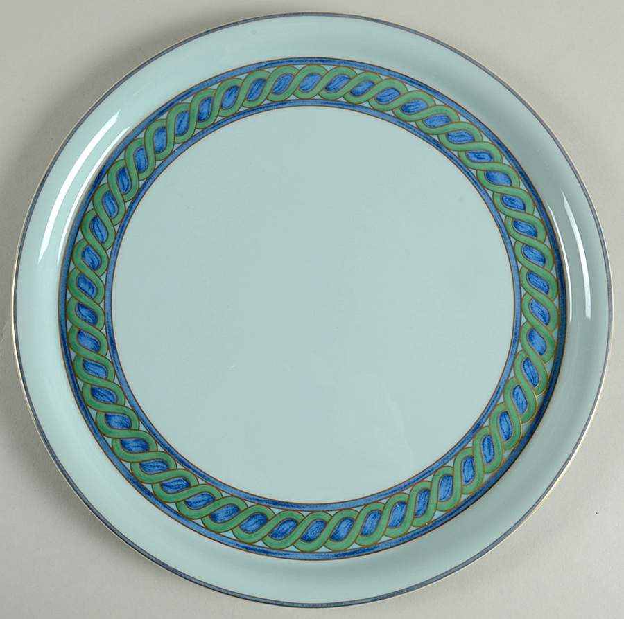 Torsade Bleu 12" Round Buffet Plate by Christofle-1