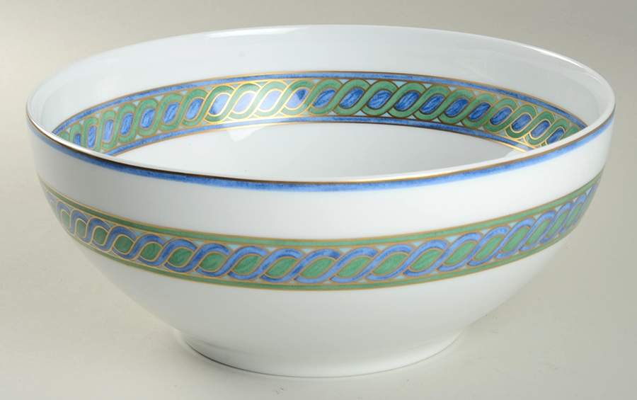Torsade Bleu 9" Salad Serving Bowl by Christofle-1