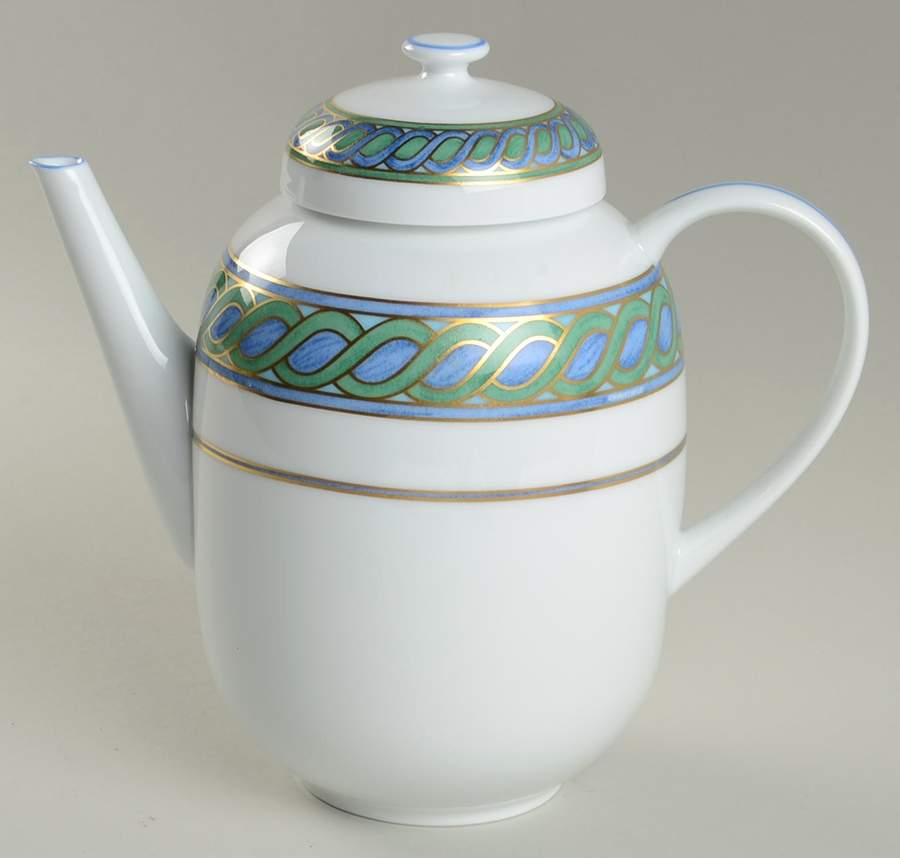 Torsade Bleu Coffee Pot & Lid by Christofle-1