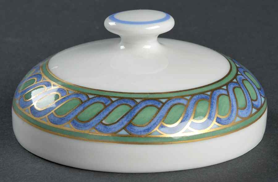 Torsade Bleu Lid for Round Box by Christofle-1