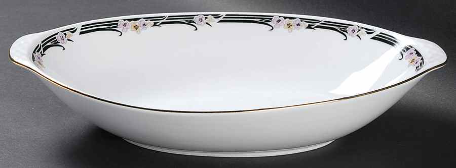 Alexandrite 12" Oval Vegetable Bowl by China Pearl-1
