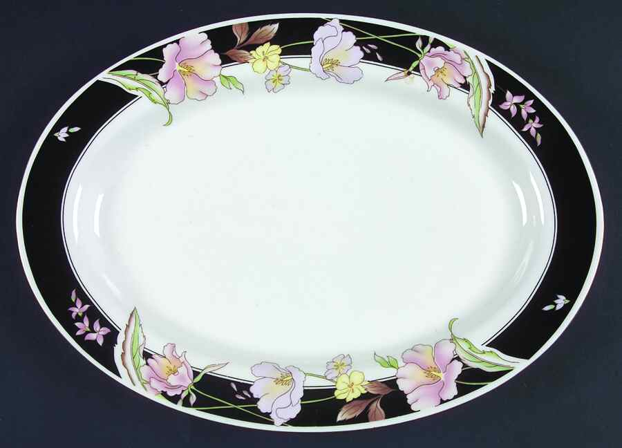 Alice 14" Oval Serving Platter by China Pearl-1