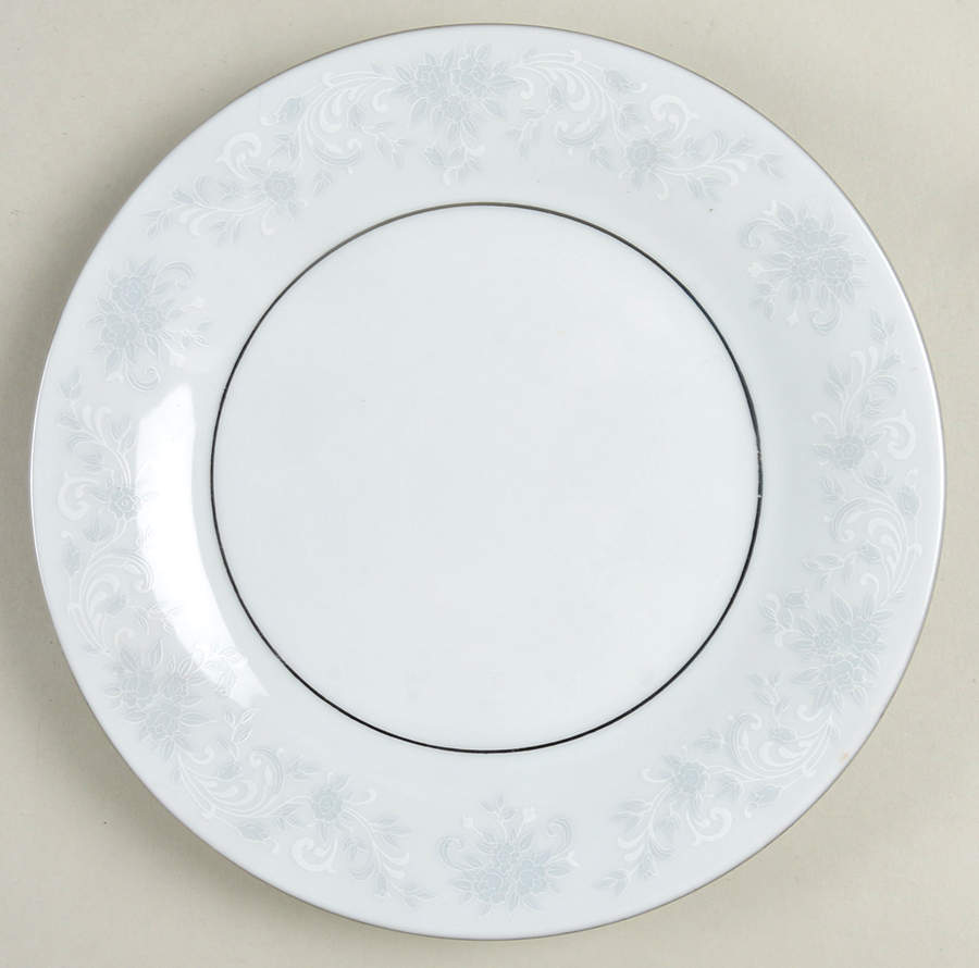 Annie (White & Gray Desgn) Salad Plate by China Pearl-1