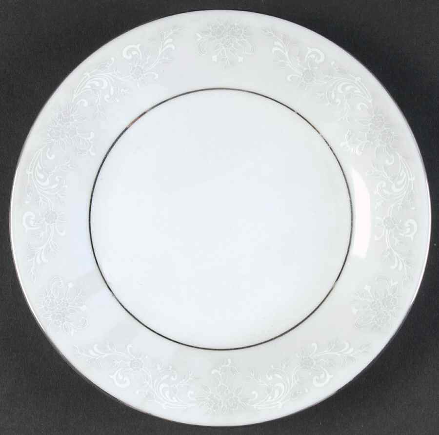 Annie (White & Gray Desgn) Bread & Butter Plate by China Pearl-1