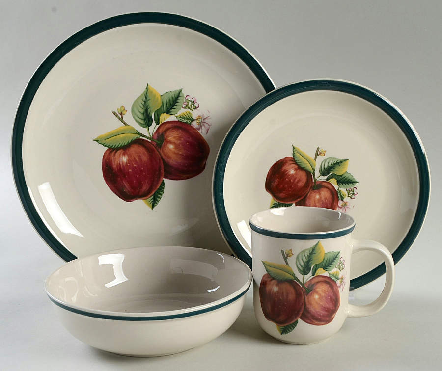 Apples (Casuals) 4 Piece Place Setting by China Pearl-1
