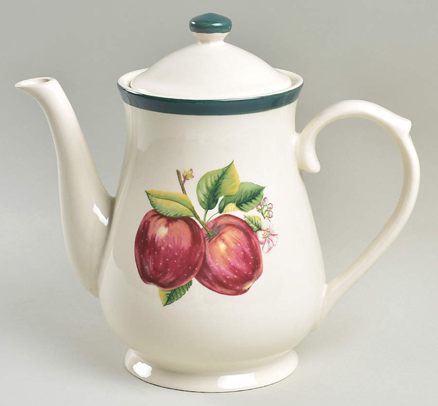 Apples (Casuals) Coffee Pot & Lid by China Pearl-1