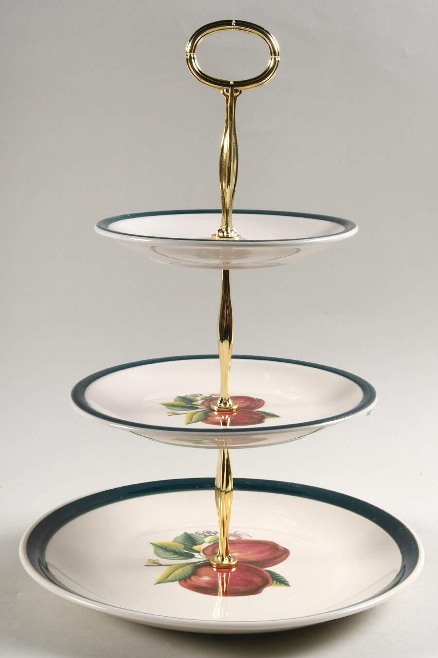 Apples (Casuals) 13 7/8"-14 1/4" 3-Tiered Serving Tray(DP,SP,BB) HC by China Pearl-1
