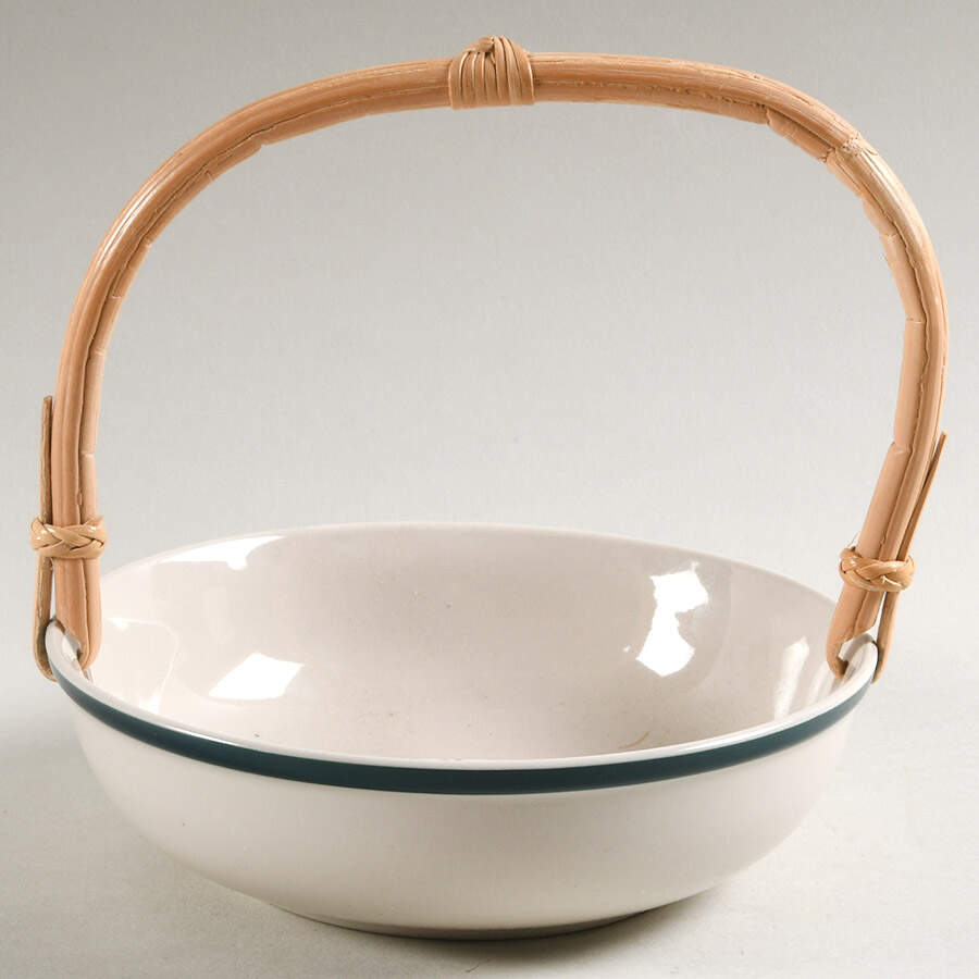 Apples (Casuals) 7''-7 1/4'' Basket W/Bamboo Handle HC by China Pearl-1