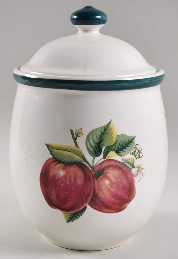 Apples (Casuals) Extra Large Canister & Lid by China Pearl-1