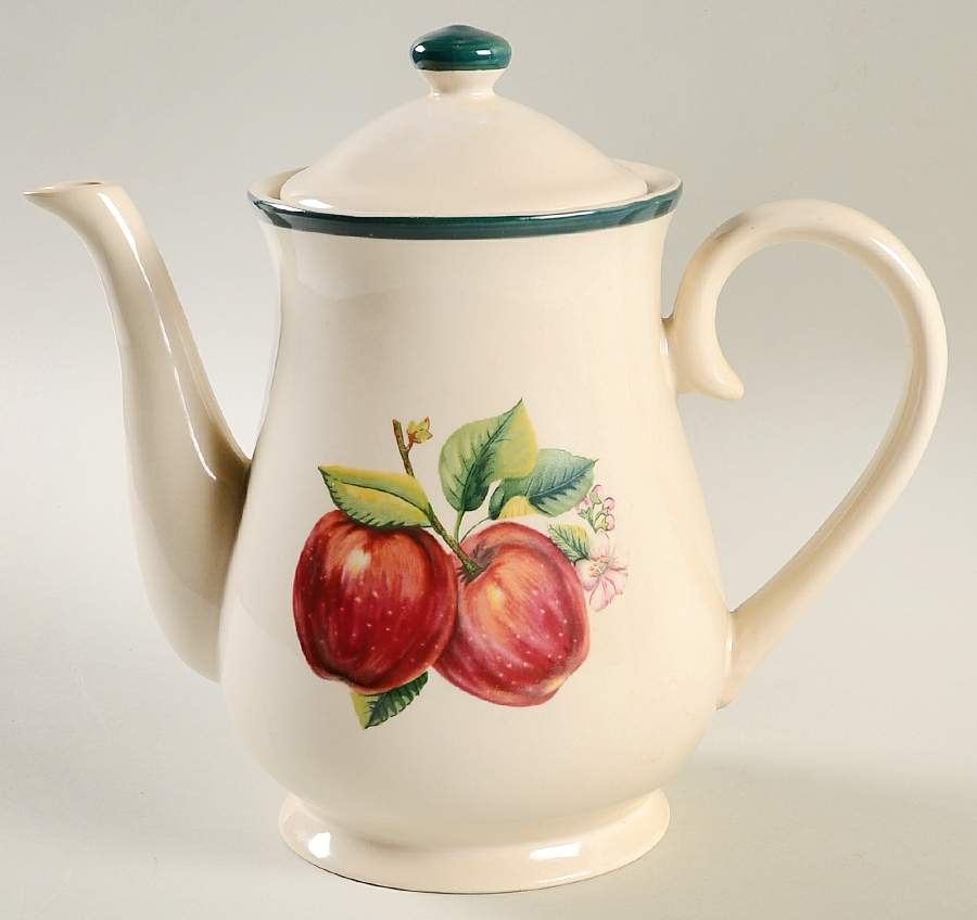 Apples (Casuals) Coffee Pot & Lid by China Pearl-1