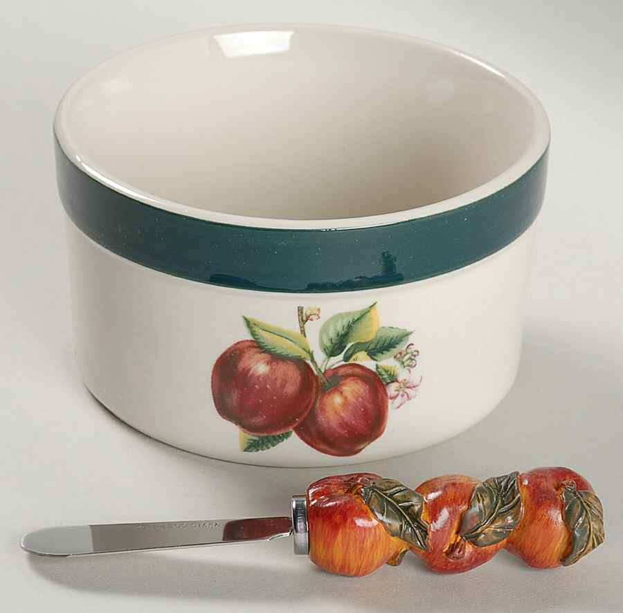 Apples (Casuals) Dip Bowl & Spreader Set by China Pearl-1