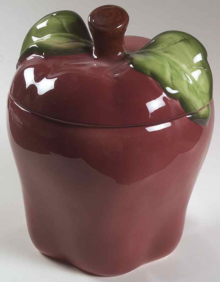 Apples (Casuals) Figural Cookie Jar & Lid by China Pearl-1