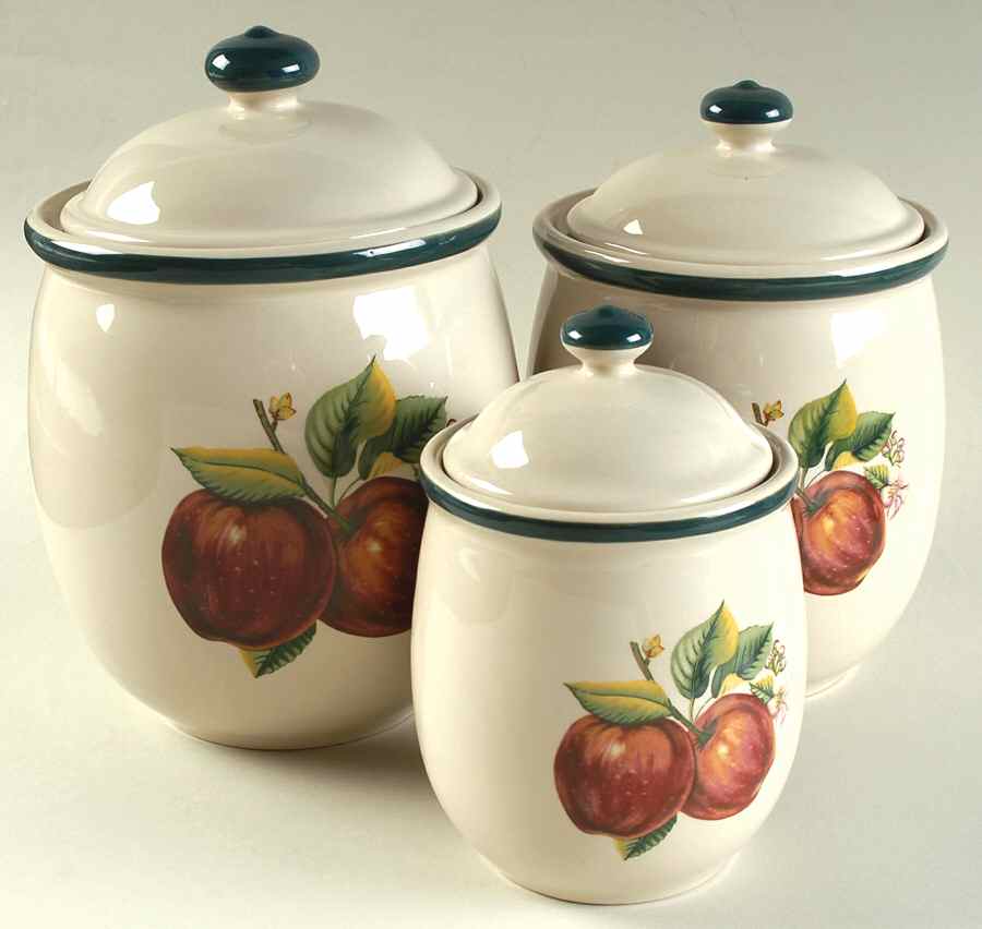 Apples (Casuals) (3 Piece) Canister Set (Box Set) by China Pearl-1
