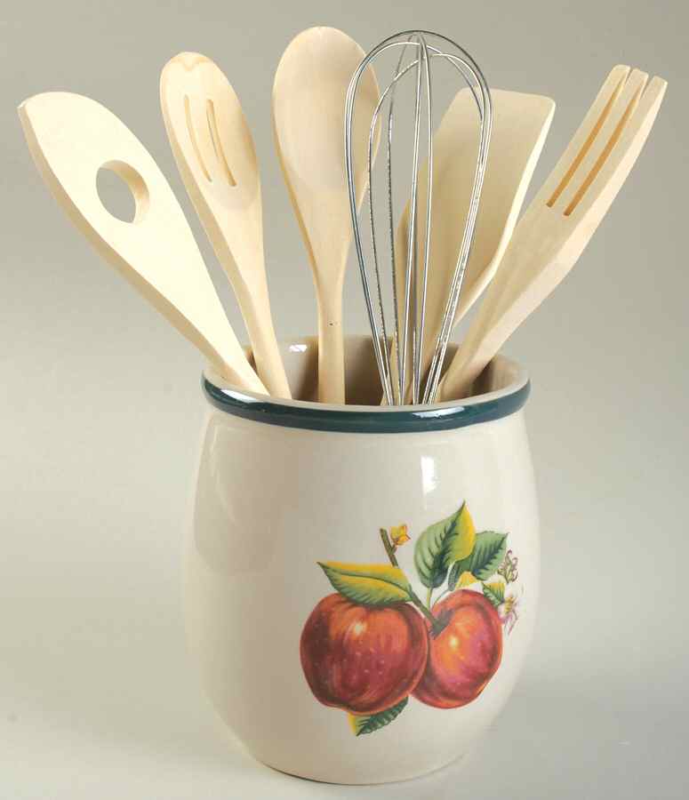 Apples (Casuals) Utensil Set (Holder & Utensils) by China Pearl-1