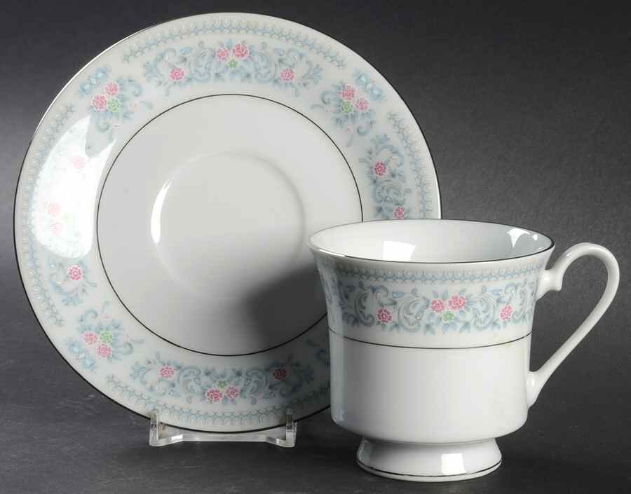 Barbera Footed Cup & Saucer Set by China Pearl-1