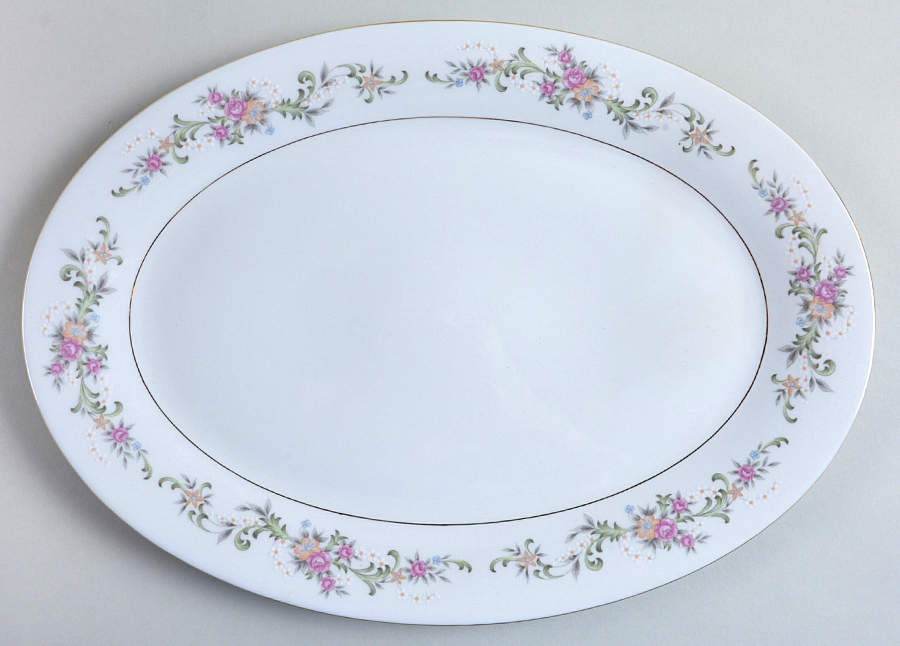 CHP3 14" Oval Serving Platter by China Pearl-1