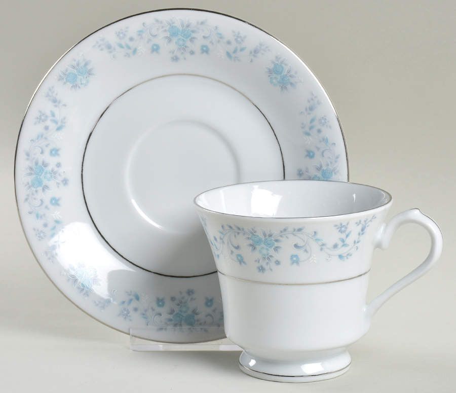 Helen Footed Cup & Saucer Set by China Pearl-1