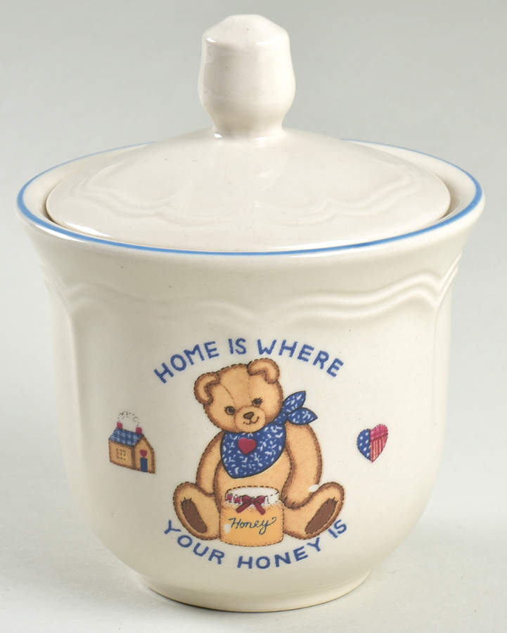 Honey Bear Sugar Bowl & Lid by China Pearl-1