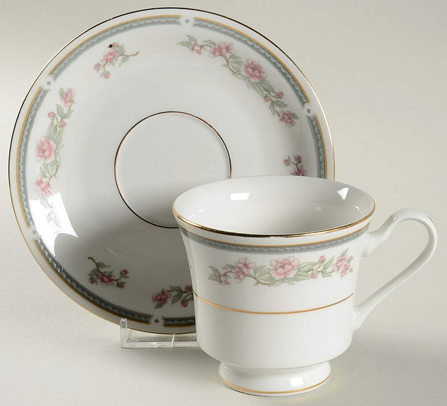 Irene Footed Cup & Saucer Set by China Pearl-1