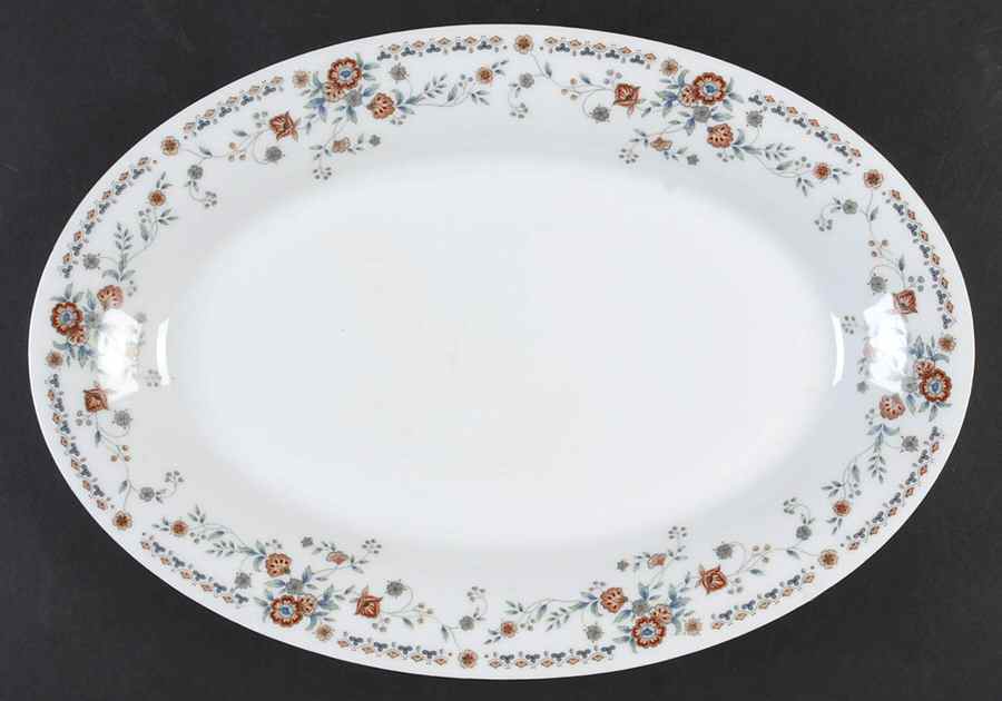 Josephine 14" Oval Serving Platter by China Pearl-1
