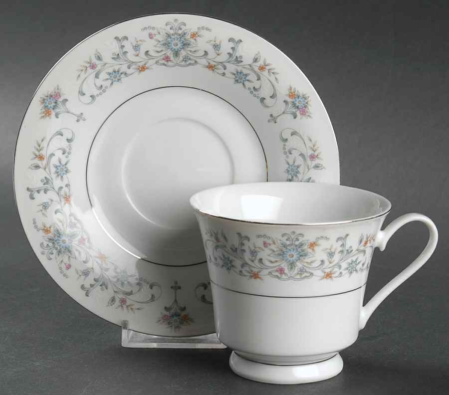 Moon Light Footed Cup & Saucer Set by China Pearl-1