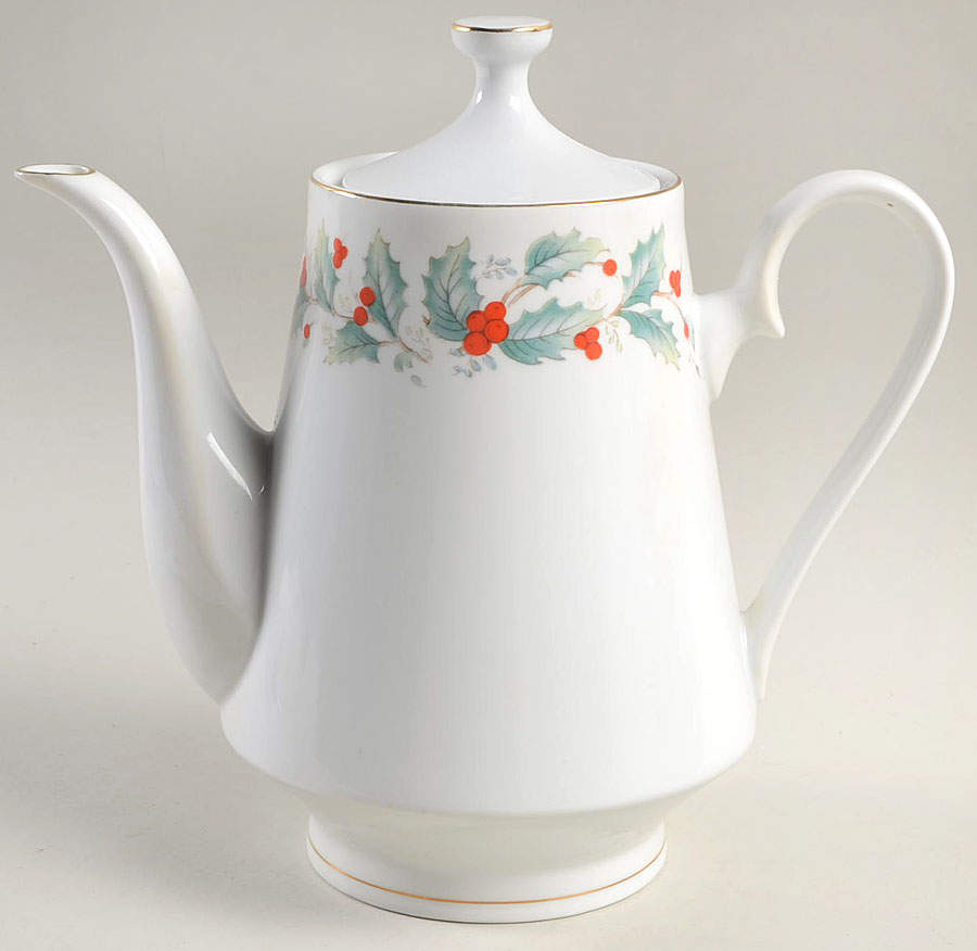 Noel (Brown Lettering Backstamp) Coffee Pot & Lid by China Pearl-1