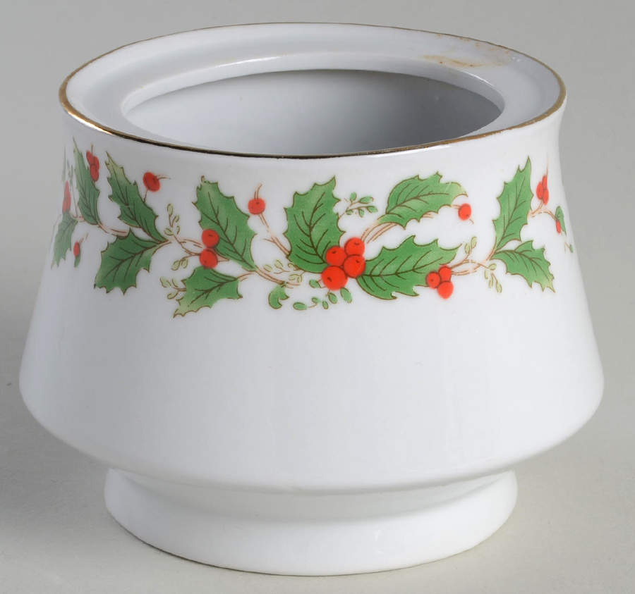 Noel (Brown Lettering Backstamp) Sugar Bowl No Lid by China Pearl-1