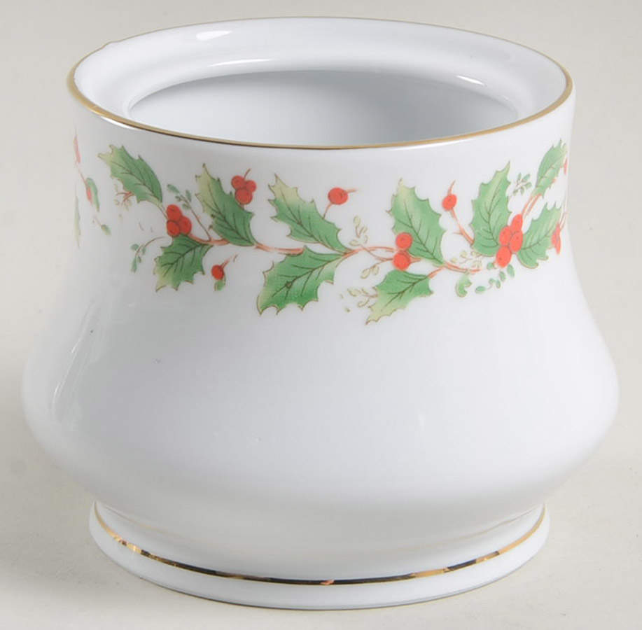 Noel (Brown Lettering Backstamp) Sugar Bowl No Lid by China Pearl-1