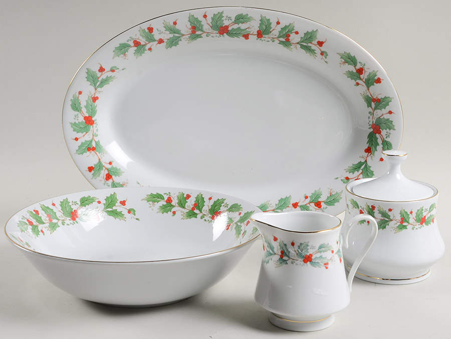 Noel (Brown Lettering Backstamp) 5 Piece Hostess Set by China Pearl-1
