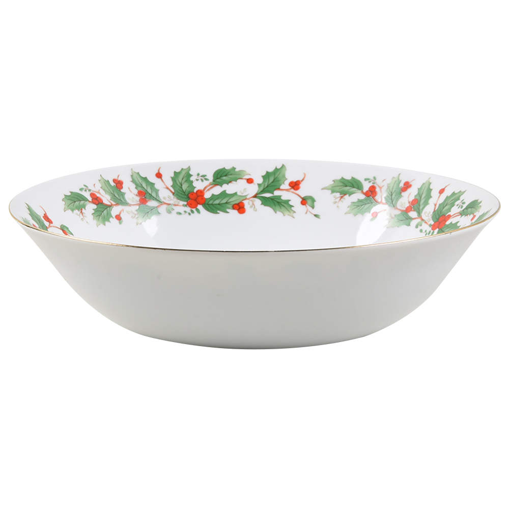 Noel (Brown Lettering Backstamp) 9" Round Vegetable Bowl by China Pearl-1
