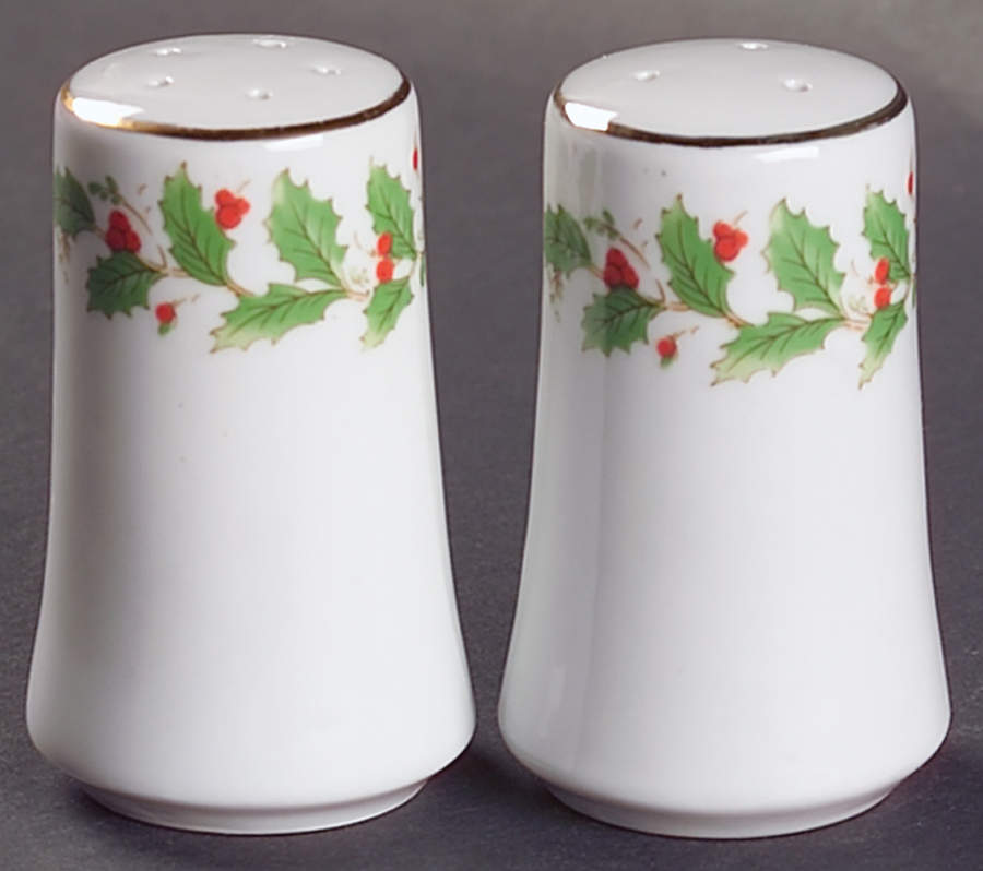 Noel (Brown Lettering Backstamp) Salt & Pepper Set by China Pearl-1