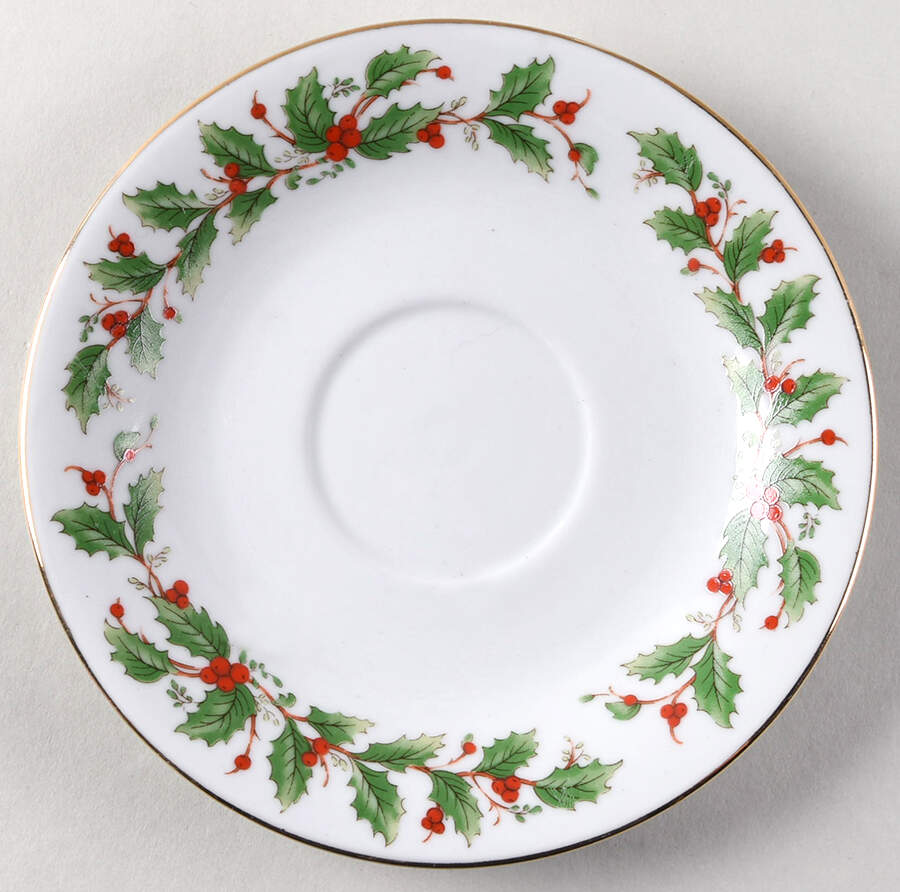 Noel (Brown Lettering Backstamp) Saucer by China Pearl-1