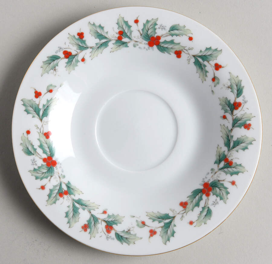 Noel (Brown Lettering Backstamp) Saucer for Footed Cup by China Pearl-1