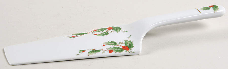 Noel (Brown Lettering Backstamp) Solid Ceramic Pie/Cake Server by China Pearl-1