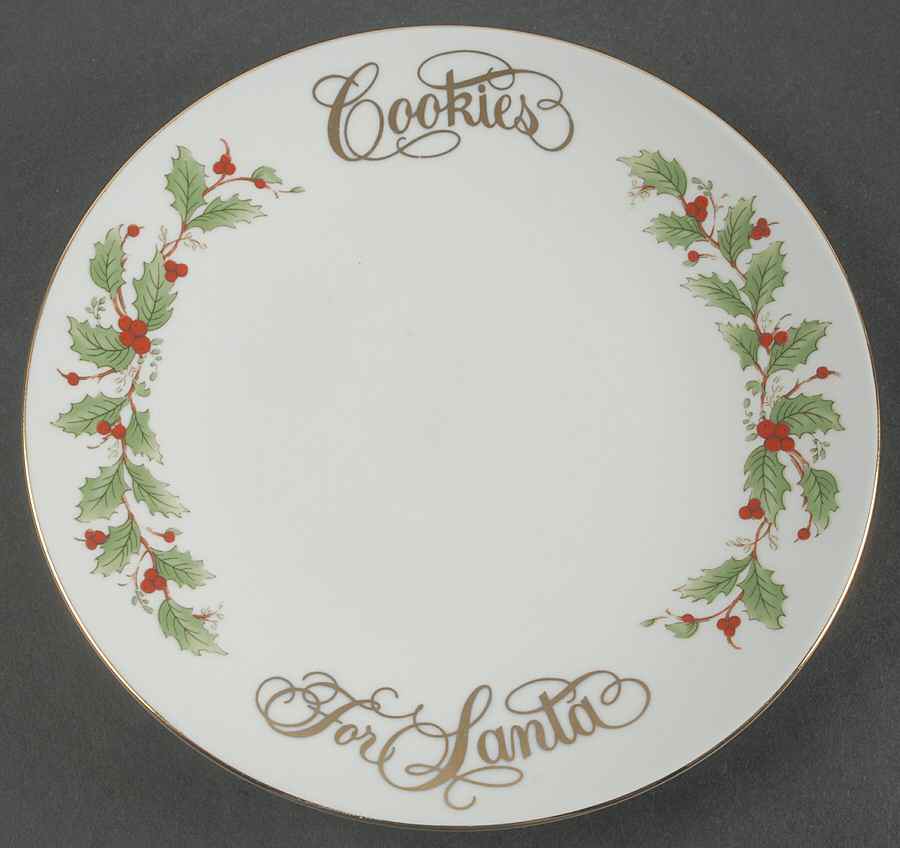 Noel (Brown Lettering Backstamp) Cookie Plate by China Pearl-1