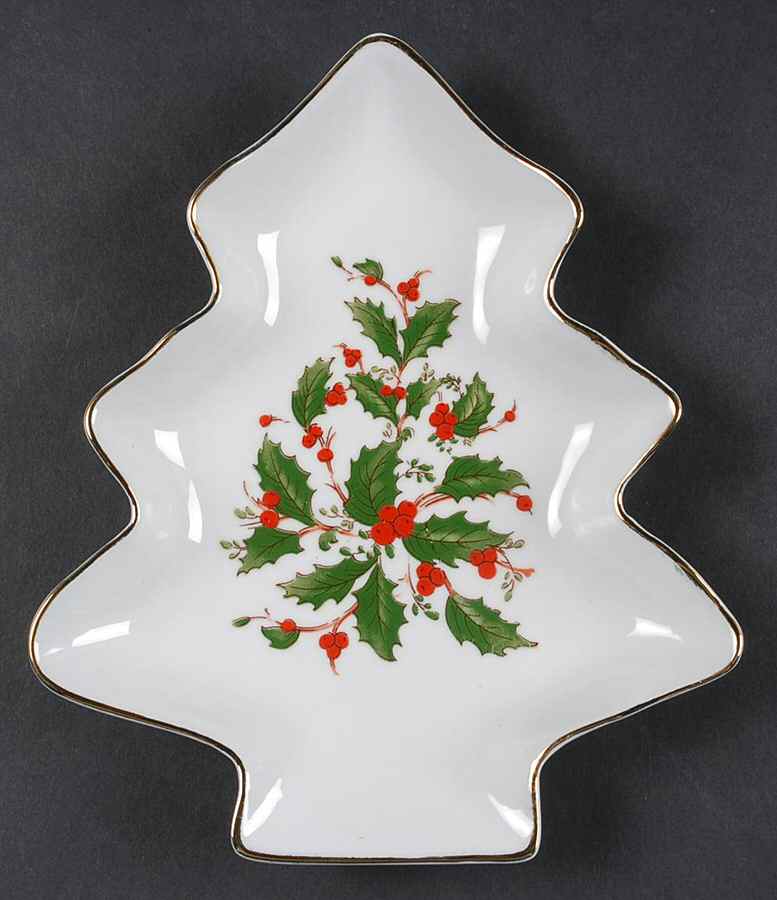Noel (Brown Lettering Backstamp) Open Candy Dish by China Pearl-1