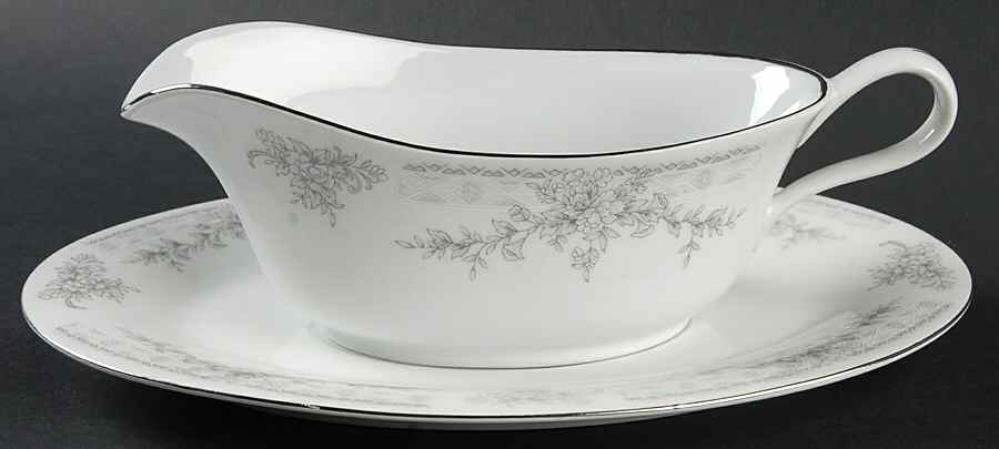 Olivia Gravy Boat & Underplate by China Pearl-1