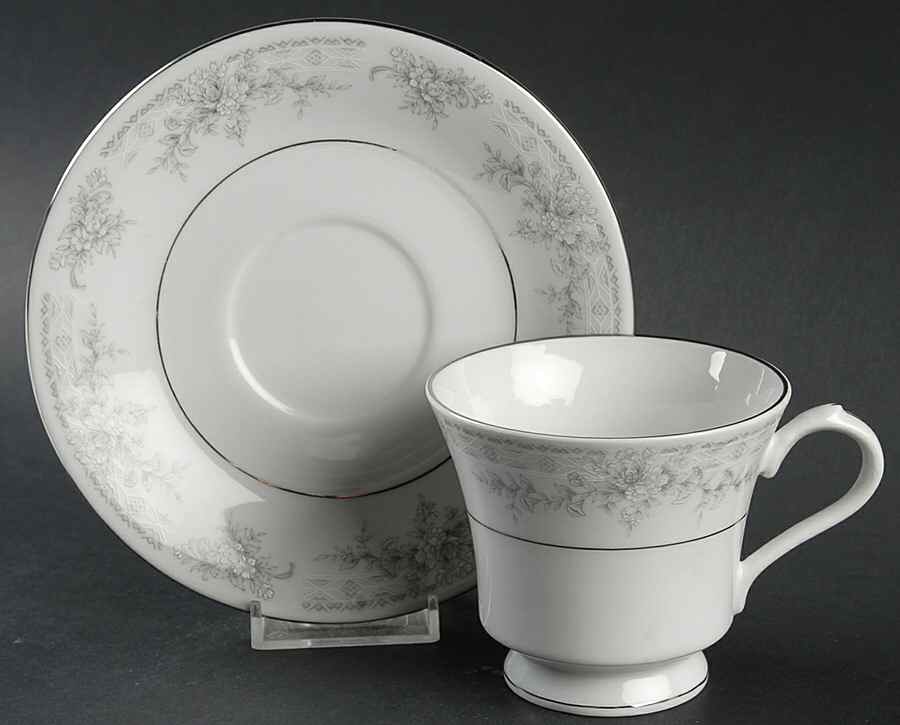 Olivia Footed Cup & Saucer Set by China Pearl-1