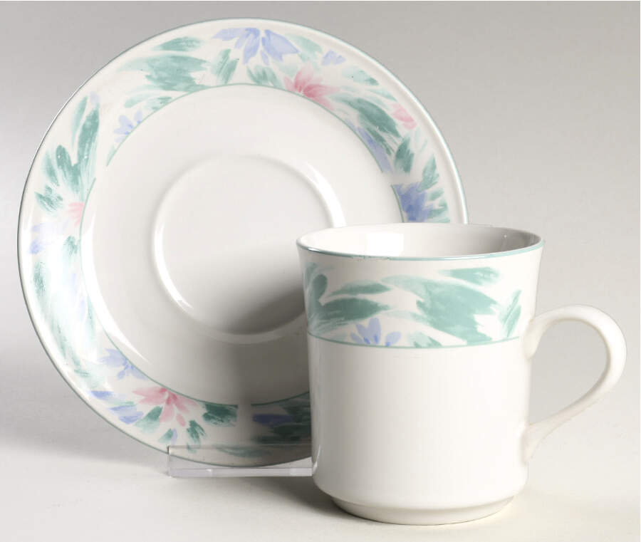 Paradise Flat Cup & Saucer Set by China Pearl-1