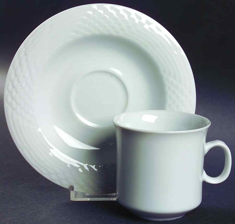 Solitaire Flat Cup & Saucer Set by China Pearl-1