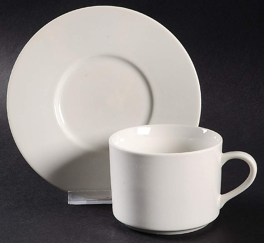 Venezia Flat Cup & Saucer Set by China Pearl-1