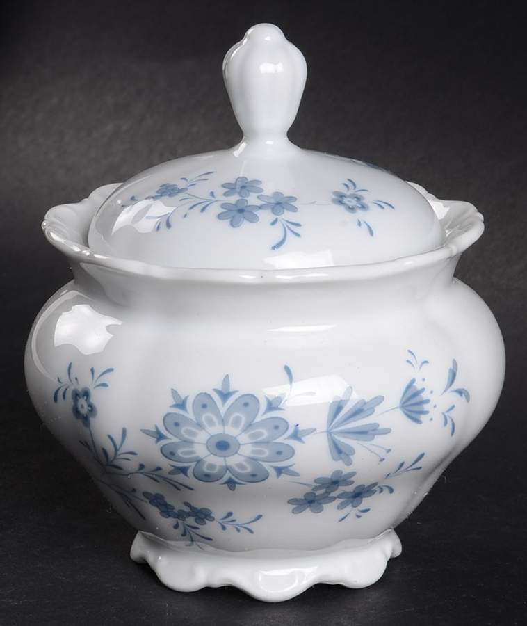 Bavarian Blue Sugar Bowl & Lid by Christina-1