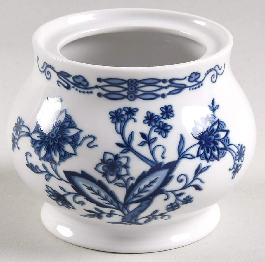 Dresden Classics Blue Sugar Bowl No Lid by Christina-1