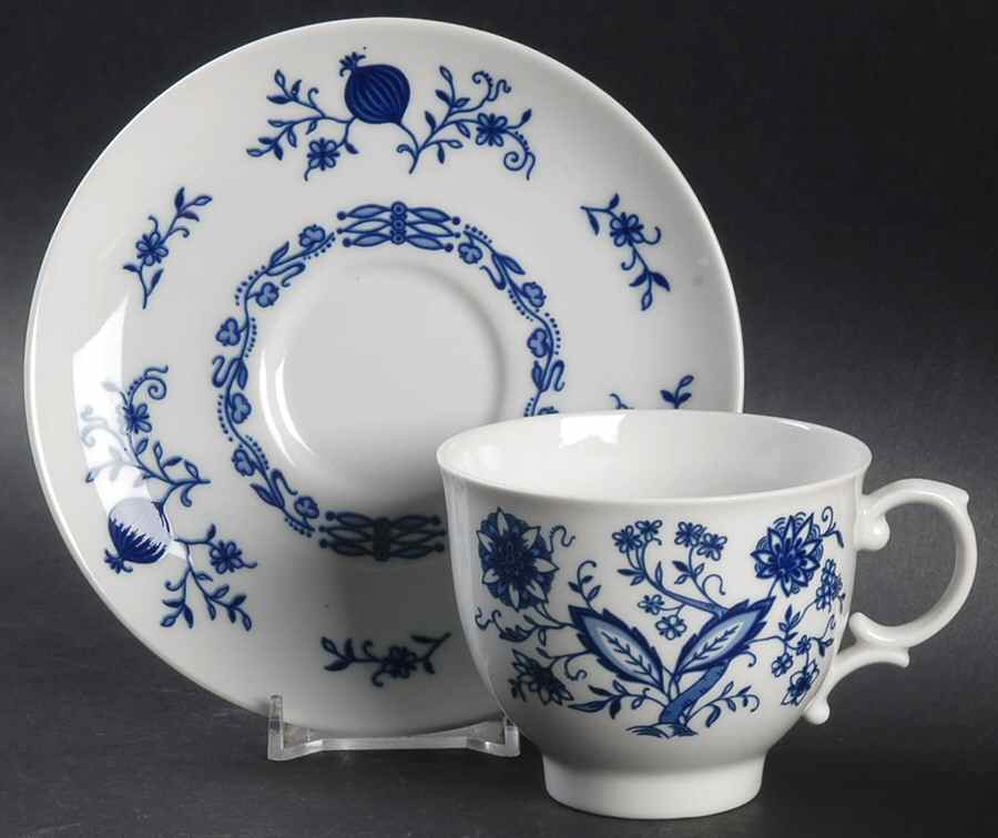 Dresden Classics Blue Flat Cup & Saucer Set by Christina-1