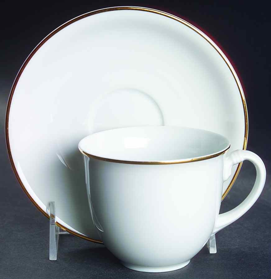 Ambassador Gold Flat Cup & Saucer Set by Christopher Stuart-1