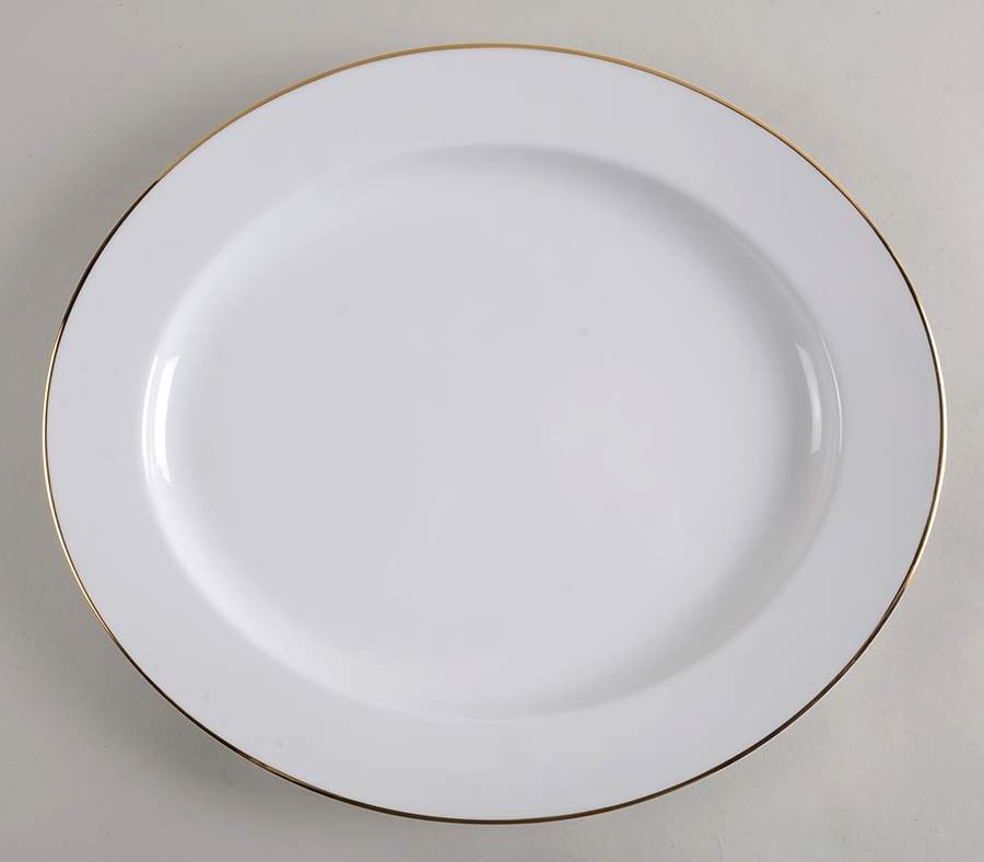 Ambassador Gold 13" Oval Serving Platter by Christopher Stuart-1